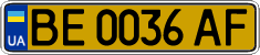 License plate Ukraine, Public transport (2004)