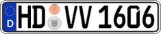 German license plate, Regular plates