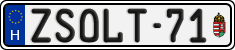 license plates of Hungary, Vanity Plates (2022)