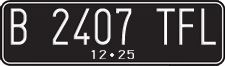License plate of Indonesia, Regular plates
