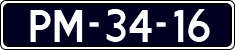 License plate of the Netherlands, Imported oldtimers (cars)