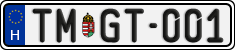 license plates of Hungary, Regular plates (2022)