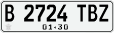 License plate of Indonesia, Regular plates