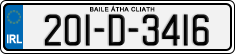 License plate of Ireland, Regular plates