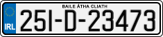 License plate of Ireland, Regular plates