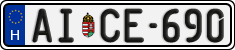 license plates of Hungary, Regular plates (2022)