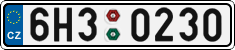 License plate of the Czech Republic, Cars (2001)
