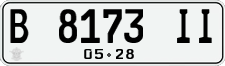 License plate of Indonesia, Regular plates