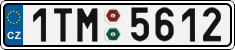 License plate of the Czech Republic, Cars (2001)