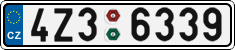 License plate of the Czech Republic, Cars (2001)