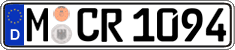 German license plate, Regular plates