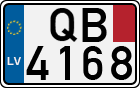 License plate of Latvia, Transit plates