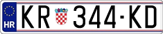 License plate of Croatia, Regular plates