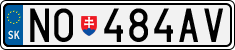License plate of Slovakia, Cars