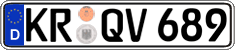 German license plate, Regular plates
