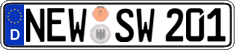 German license plate, Regular plates