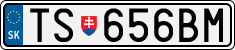 License plate of Slovakia, Cars