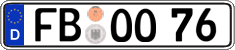 German license plate, Regular plates
