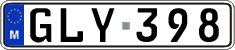 License plate of Malta, Regular plates (ABC 123)