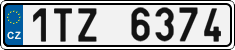 License plate of the Czech Republic, Cars (2001)
