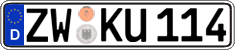 German license plate, Regular plates