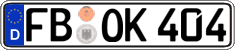 German license plate, Regular plates