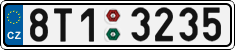 License plate of the Czech Republic, Cars (2001)