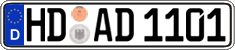 German license plate, Regular plates