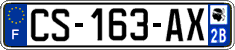 French license plate, SIV (ordinary)