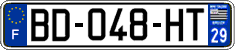 French license plate, SIV (ordinary)