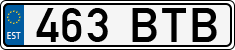 License plate of Estonia, Regular car plates