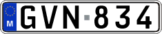 License plate of Malta, Regular plates (ABC 123)
