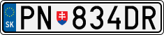 License plate of Slovakia, Cars