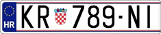 License plate of Croatia, Regular plates