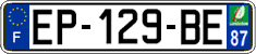 French license plate, SIV (ordinary)