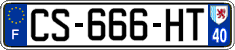 French license plate, SIV (ordinary)