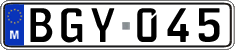 License plate of Malta, Regular plates (ABC 123)