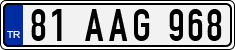 License plate of Turkey, Regular plates