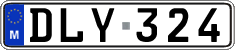 License plate of Malta, Regular plates (ABC 123)