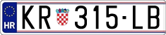 License plate of Croatia, Regular plates