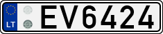 License plate of Lithuania, Electric vehicles