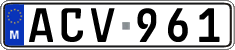 License plate of Malta, Regular plates (ABC 123)