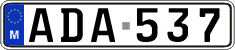 License plate of Malta, Regular plates (ABC 123)