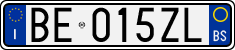 License plate of Italy, Cars (1994 year series)
