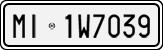 License plate of Italy, Cars (1927 year series)