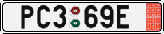 License plate of the Czech Republic, Export transit plates