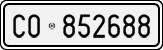 License plate of Italy, Cars (1927 year series)