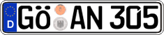 German license plate, Regular plates