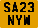 License plate of the United Kingdom, 2001 year system