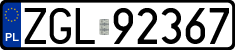 License plates of Poland, Regular car plates